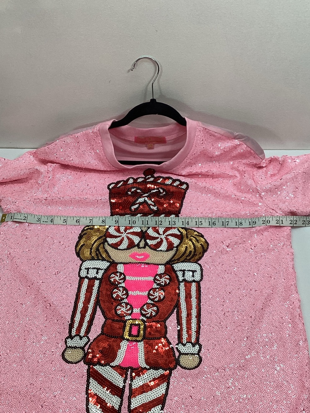 Simply Southern Nutcracker Sequin T-Shirt Dress. Size S/M - Picture 6 of 7